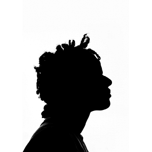 Black silhouette of man for Black identity in the UK